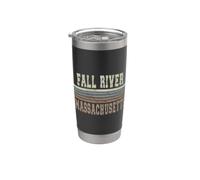 Rétro Fall River Massachusetts Gobelet isotherme en acier inoxydable double paroi