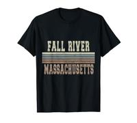 Rétro Fall River Massachusetts T-Shirt Graphique avec Valeur