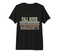Rétro Fall River Massachusetts T-Shirt Haut de Gamme