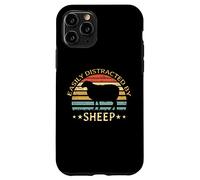 Retro Farmer Funny Sheep Lover Facilement distrait par Les Moutons Coque pour iPhone 11 Pro