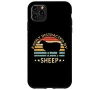 Retro Farmer Funny Sheep Lover Facilement distrait par Les Moutons Coque pour iPhone 11 Pro Max