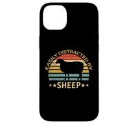 Retro Farmer Funny Sheep Lover Facilement distrait par Les Moutons Coque pour iPhone 14 Plus