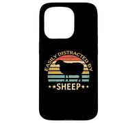 Retro Farmer Funny Sheep Lover Facilement distrait par Les Moutons Coque pour iPhone 15 Pro