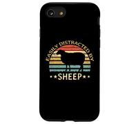 Retro Farmer Funny Sheep Lover Facilement distrait par Les Moutons Coque pour iPhone SE (2020) / 7/8
