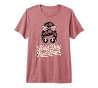 Retro Field Day Red Team Competition Spirit W hili High T-Shirt Haut de Gamme
