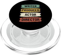 Retro Filmmaker Producer Writer Actor and Movie Director PopSockets PopGrip pour MagSafe