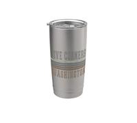Rétro Five Corners Washington Gobelet isotherme en acier inoxydable double paroi