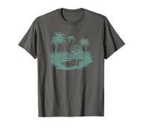 Retro Flamingo Sunset Funny 70S 80S 90S Hommes Femmes T-Shirt