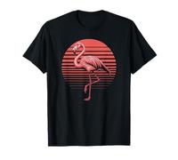 Retro Flamingo Sunset Funny 70S 80S 90S Hommes Femmes T-Shirt