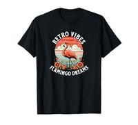 Retro Flamingo Sunset Funny 70S 80S 90S Hommes Femmes T-Shirt
