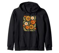 Rétro Fleur Sauvage Tournesol Marguerite Floral Botanique Nature Sweat à Capuche