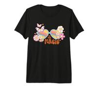 Retro Floral Heart Lunettes de Soleil Positive Graphic T-Shirt Haut de Gamme