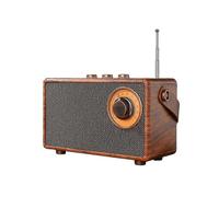 Retro FM Radio Portable Wooden Bluetooth Radio Bass Speaker Handsfree MP3 Player Support USB/TF Car