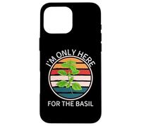 Retro Food Lover I'm Only Here for The Basilic Coque pour iPhone 16 Pro Max