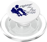 Retro Freedom Fighter pour Un Skateur à Vie Libre PopSockets PopGrip pour MagSafe