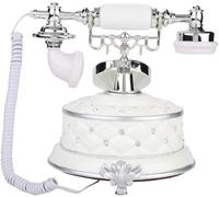 Rétro Fsk/Dtmf Téléphone Fixe En Métal Avec Affichage Du Temps Pour Décoration De Table