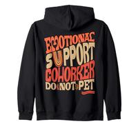 Retro Funny Do Not Pet Emotional Support Coworker Groovy Sweat à Capuche