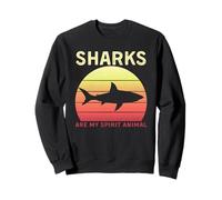 Retro Funny Ocean Shark Lovers Sharks are My Spirit Animal Sweatshirt
