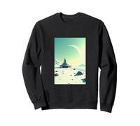 rétro futuriste Espace paysages années 1960 esthétique planète de Glace Sweatshirt