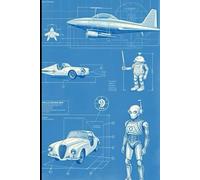 Retro-Futurist's Notebook: 6x9 Lined Cyanotype Tech Sketchbook