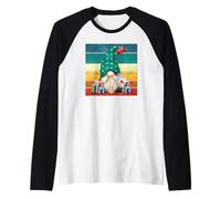 Retro Gambler GNOME Graphic for Men Casino Las Vegas Trip Manche Raglan