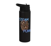 Retro Game Industrie Steam Punk Nerd PC Montre ancienne rouille Stainless Steel Insulated Water Bottle