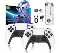 Retro Game Stick - Jeux vidéo Classiques en HDMI 4K, 15 émulateurs intégrés, Plus de 39 000 Jeux, Game Stick TV Plug and Play avec Deux manettes sans Fil 2.4G