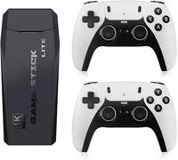 Retro Game Stick, M8 PRO Console de jeu rétro sans fil, plus de 10 000 jeux électroniques intégrés, double contrôle sans fil 2,4 G Plug and Play, sortie HDMI 4K (64 G)