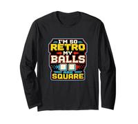 Retro Gamer Pixel Arcade 8 Bits Gaming Humour Manche Longue