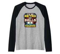 Retro Gamer Pixel Arcade 8 Bits Gaming Humour Manche Raglan