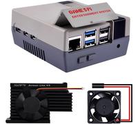 Retro Gaming Game5Pi Boîtier pour Raspberry Pi 5 avec Armor Lite V5 Cooler,Compatible avec Active Cooler-ABS 1GB/2GB/4GB/8GB