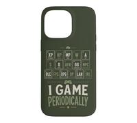 Rétro Gaming Humour Player Tableau périodique Blague Coque pour iPhone 14 Pro Max
