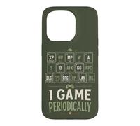 Rétro Gaming Humour Player Tableau périodique Blague Coque pour iPhone 15 Pro