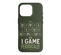 Rétro Gaming Humour Player Tableau périodique Blague Coque pour iPhone 16 Pro