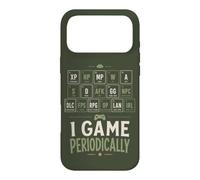 Rétro Gaming Humour Player Tableau périodique Blague Coque pour iPhone 17 Pro Max