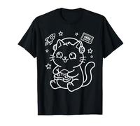 Rétro Gaming Kawaii Chat Nostalgie Gamer Geek Mignon T-Shirt