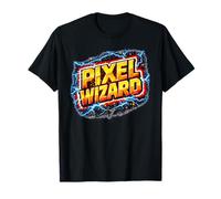 Rétro Gaming Magic Electric Pixel Wizard Art Design T-Shirt