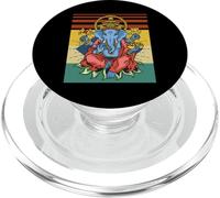 Retro Ganesha God - Yoga - Spiritual - Meditation - Yogi PopSockets PopGrip pour MagSafe