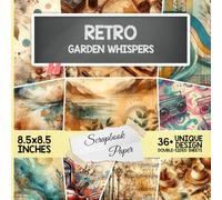 Retro Garden Whispers Scrapbook Paper: Retro Garden-Inspired Scrapbooking Paper, Perfect for Journaling, Decoupage, and Unique Projects