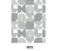 Retro Geo Hard Cover Notebook: Write It Down. Make It Happen. 120 pages 25 lines per page notebook pre-printed month and date list for clean and neat note