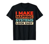 Retro Géomatique Analyse Spatiale - Vintage Technicien Sig T-Shirt
