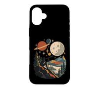 Rétro Géométrique Télescope Astronomie Amateur Coque pour iPhone 16 Plus