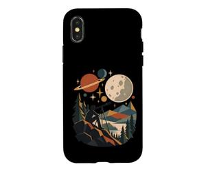 Rétro Géométrique Télescope Astronomie Amateur Coque pour iPhone X/XS