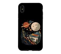 Rétro Géométrique Télescope Astronomie Amateur Coque pour iPhone XS Max