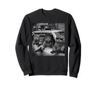 Rétro Ghetto Chats dans Une Voiture drôle Sweatshirt