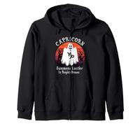 Retro Ghost Zodiac Sign Capricorn Funny Halloween Costume Sweat à Capuche