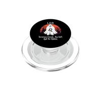 Retro Ghost Zodiac Sign Leo Halloween Costume PopSockets PopGrip pour MagSafe