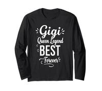 Retro Gigi Queen Legend Best Forever - Proud Gigi Grandma Manche Longue