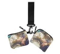 Retro Golden Bull Lot de 2 portefeuilles de luxe pour femme avec porte-clés, Rétro Golden Bull Luxueux, 1 size, Décontracté