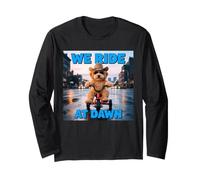 Rétro Golden Doodle Funny Youth Life Dad Mom We Ride At Dawn Manche Longue